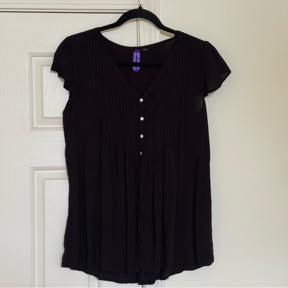 Seraphine - Maternity Black Blouse, Size US 6